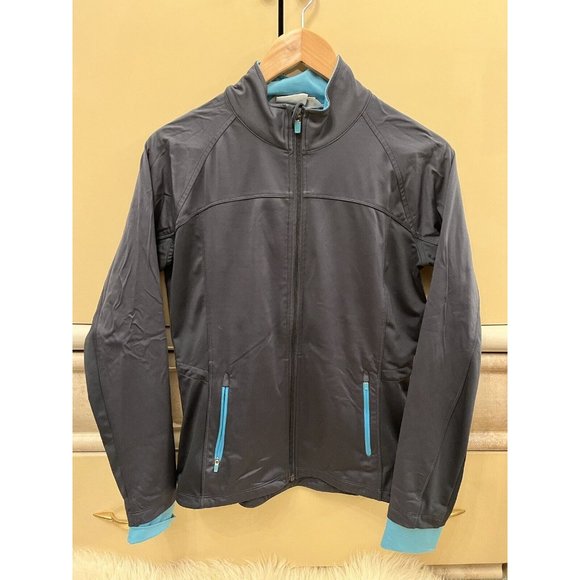 ATHLETA GREY DIPSEA WATER RESISTANT RUNNING SPORTS ATHLETIC JACKET WOMENS M - Picture 3 of 8